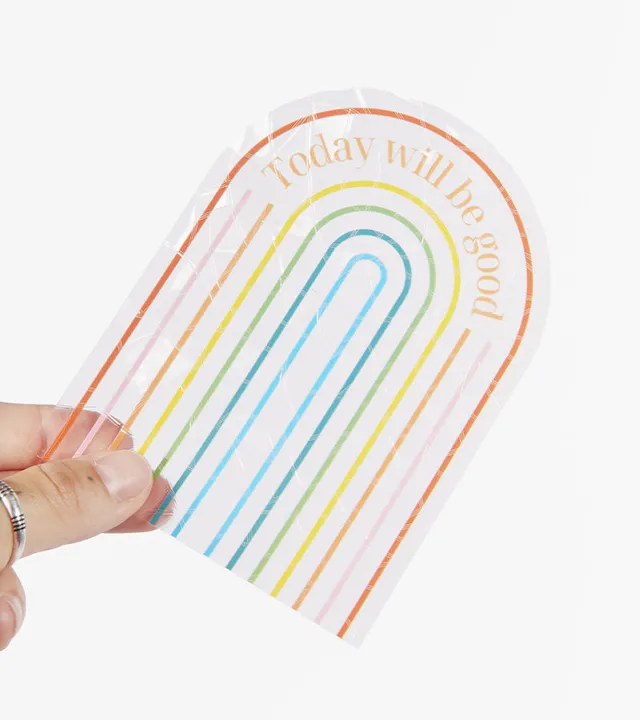 L'avant gardiste Objets déco pack 3 stickers arc-en-ciel fenêtre