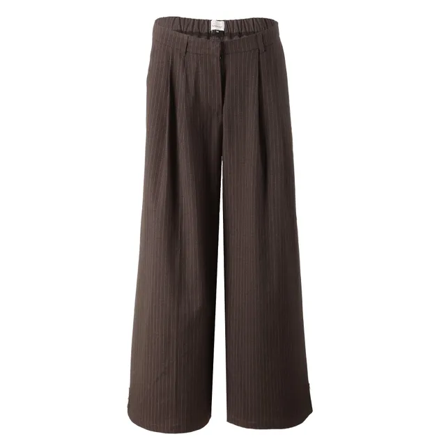 Stokomani pantalon large gris femme coupe fluide taille 36-42