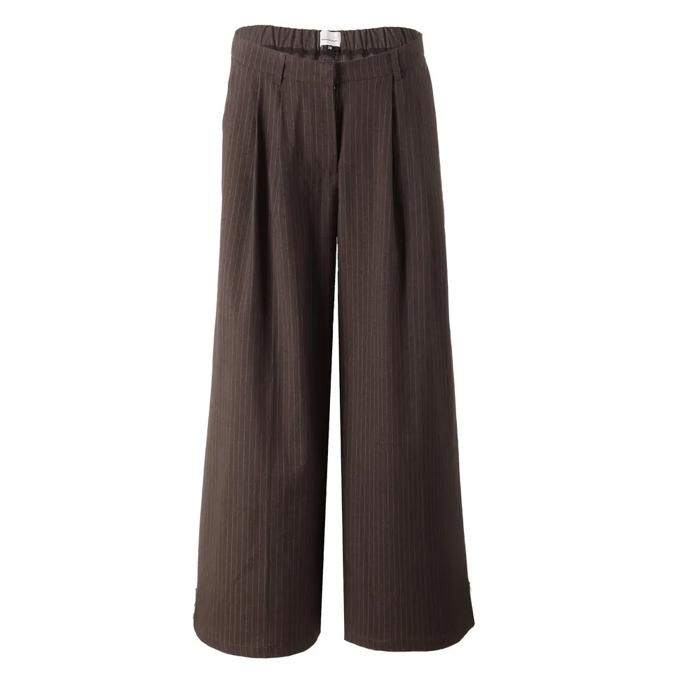 Stokomani pantalon large gris femme coupe fluide taille 36-42
