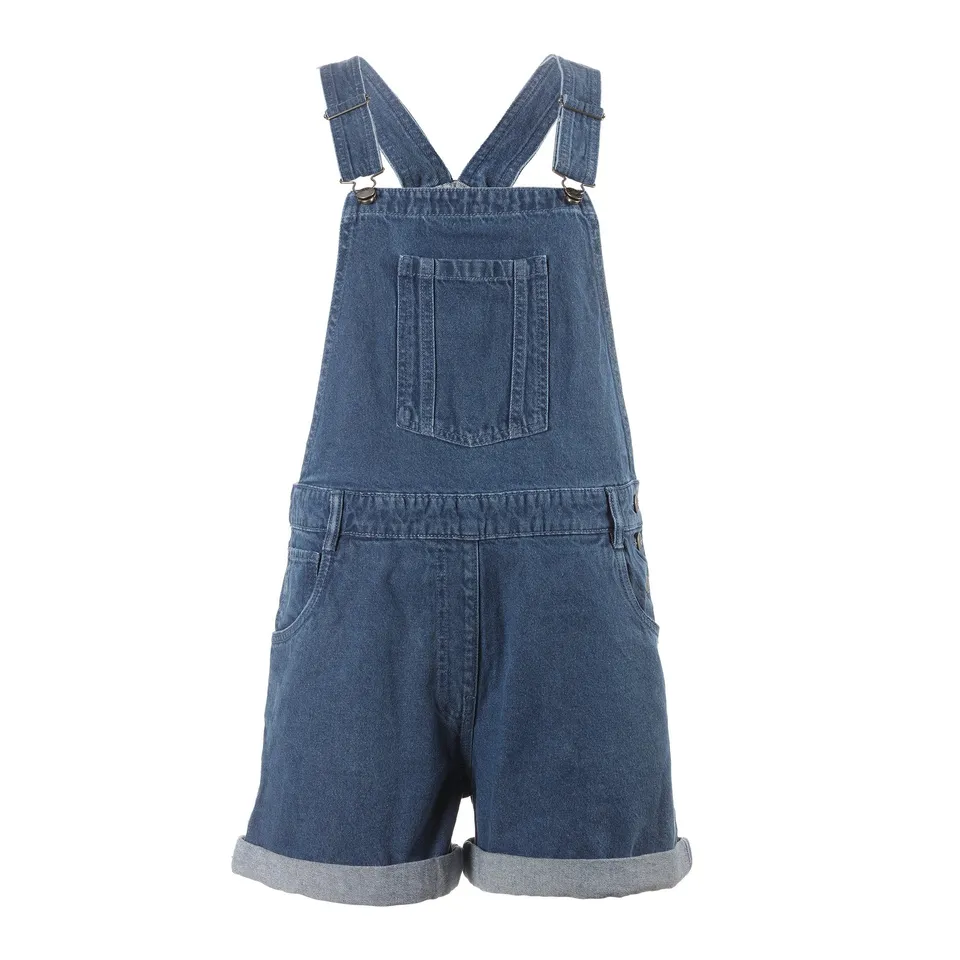 Stokomani salopette short jean bleu femme denim