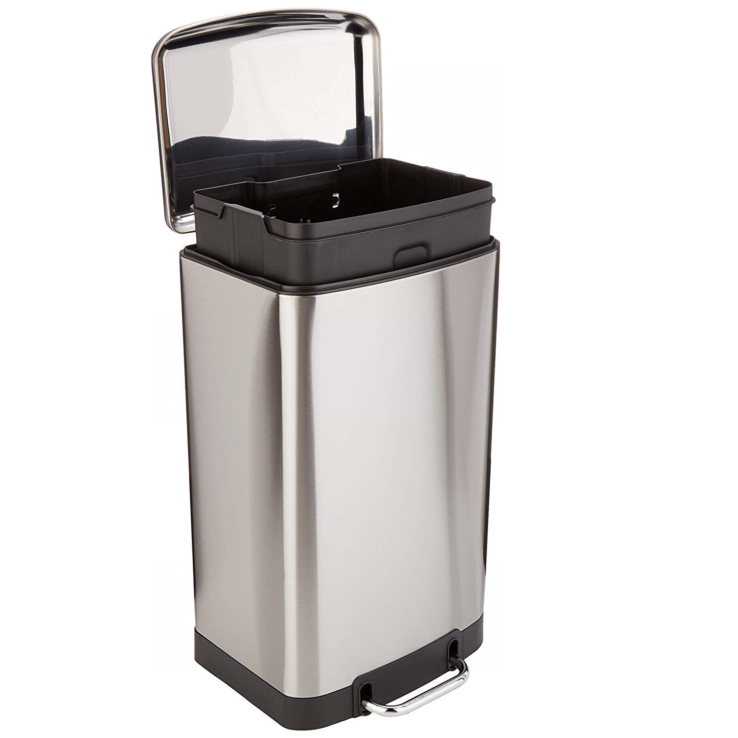 Red Deco Greenwich 40L poubelle cuisine inox à pédale