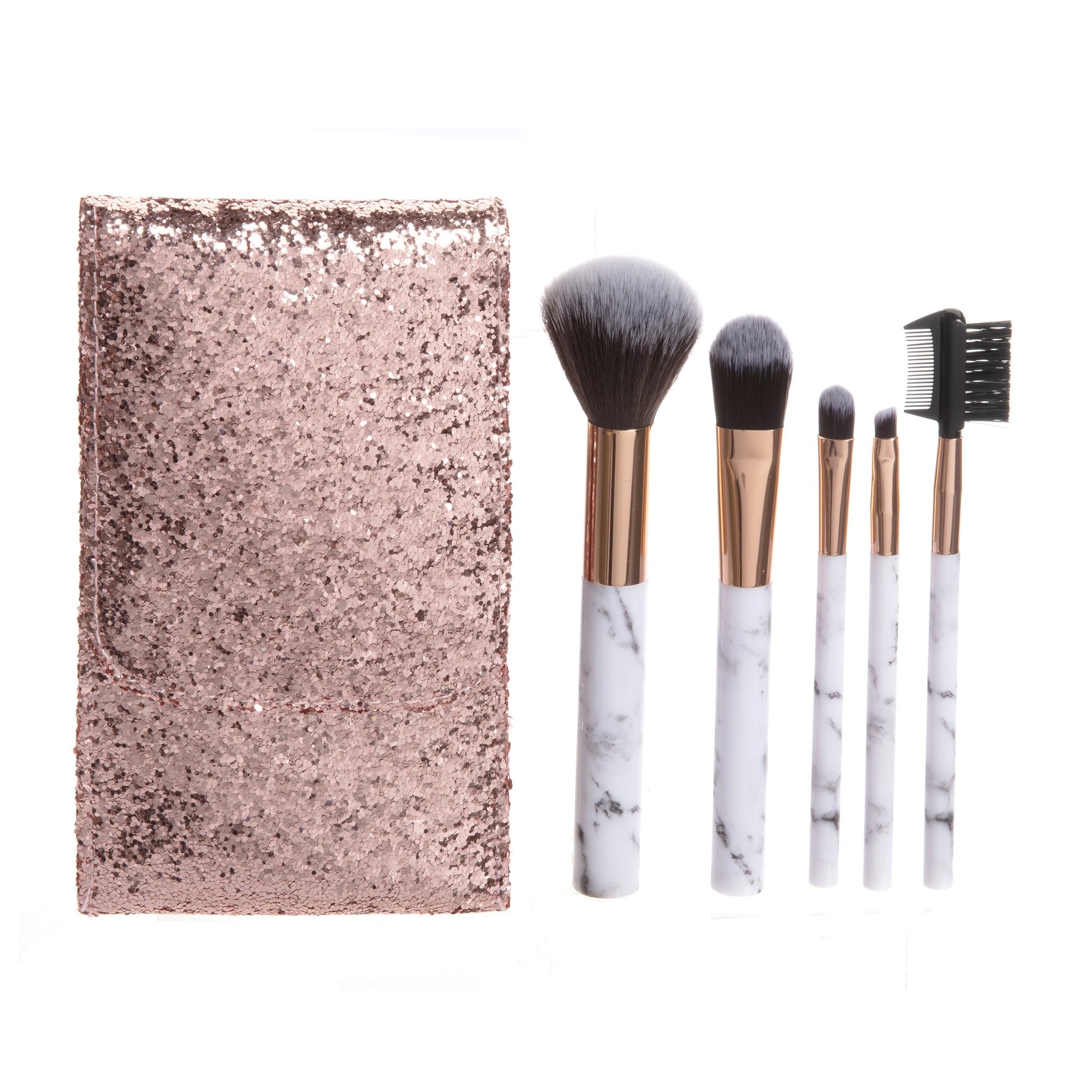 Stokomani coffret 5 pinceaux maquillage + pochette 19 cm