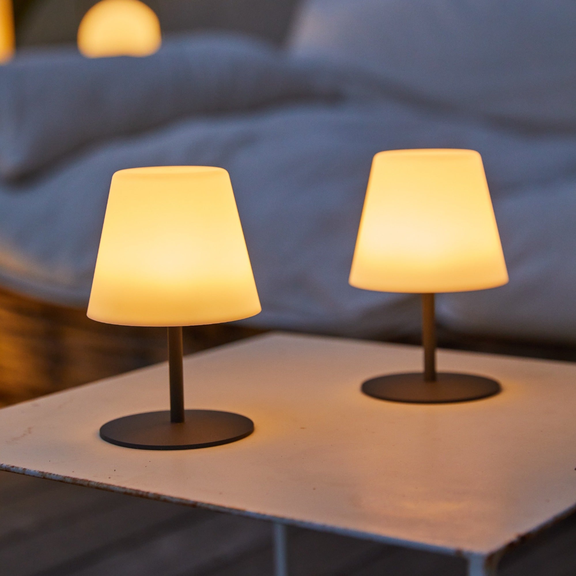 Red Deco Standy Mini Rock H25cm lampe sans fil lot 4 gris