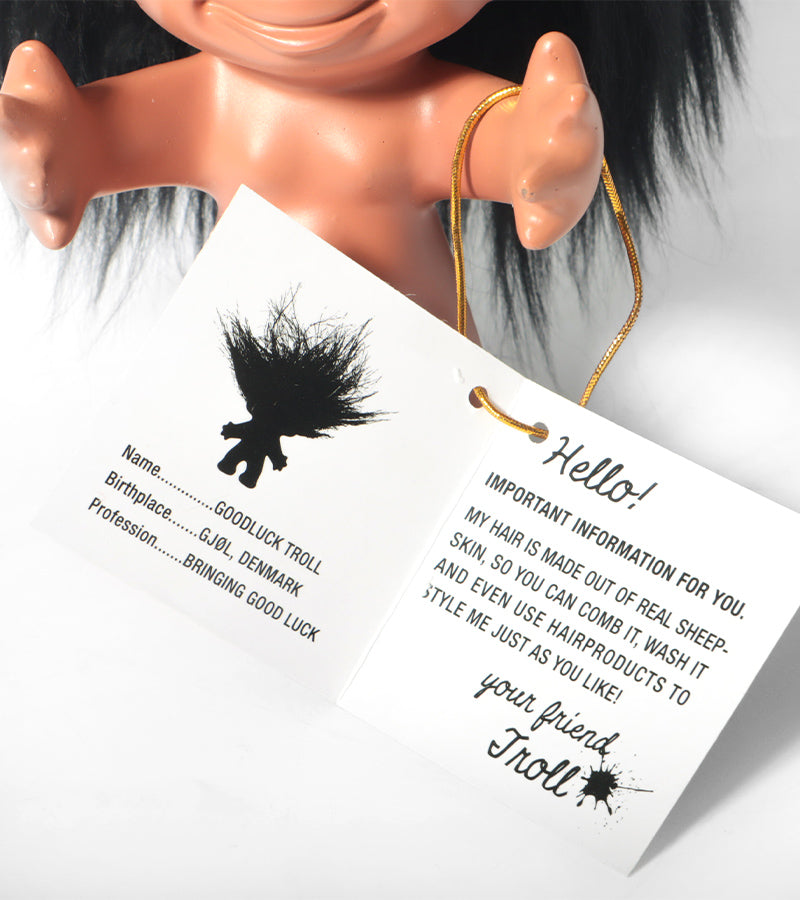 Good Luck Troll figurine porte-bonheur cheveux