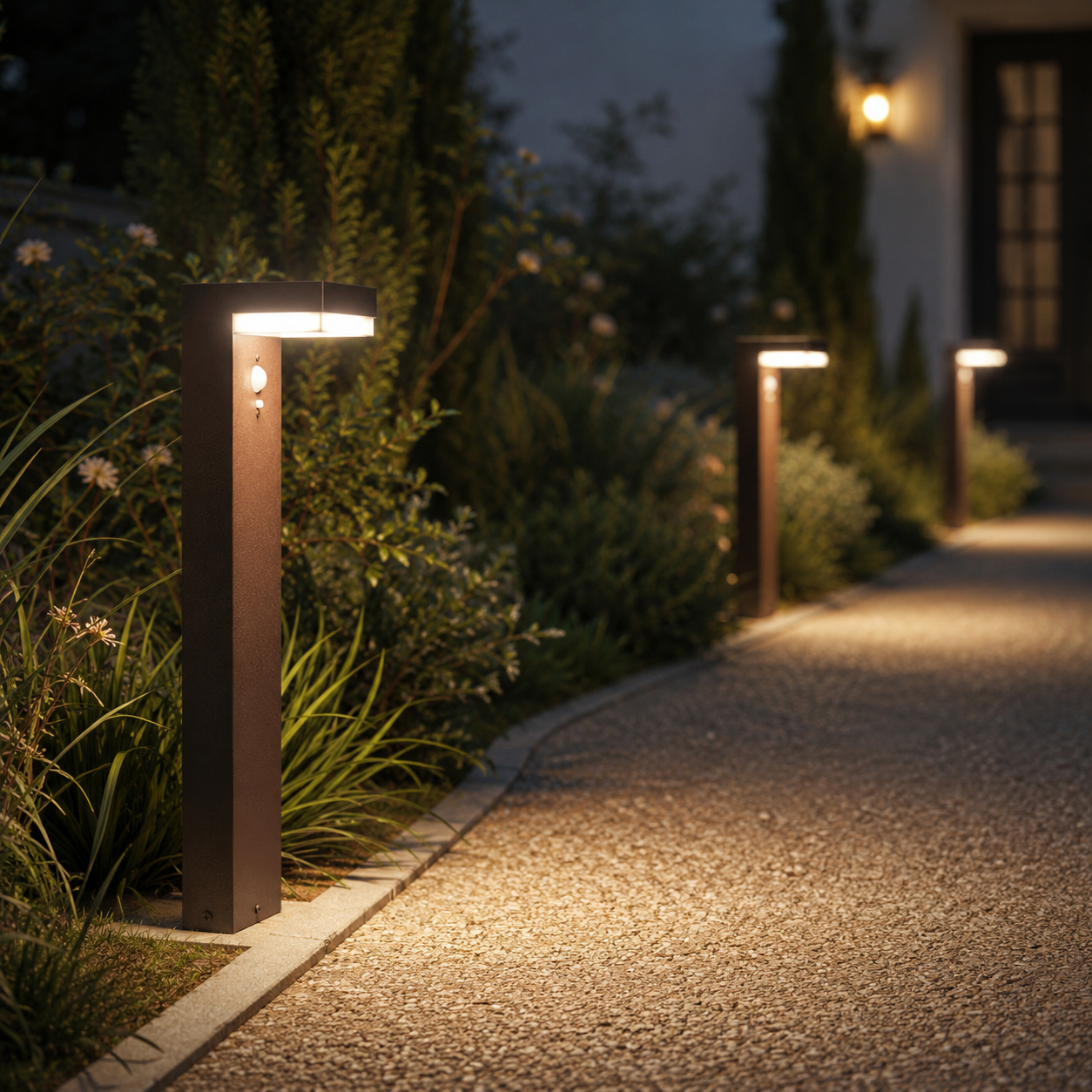 Red Deco Cenova Tall Corten balise solaire H50cm blanc chaud
