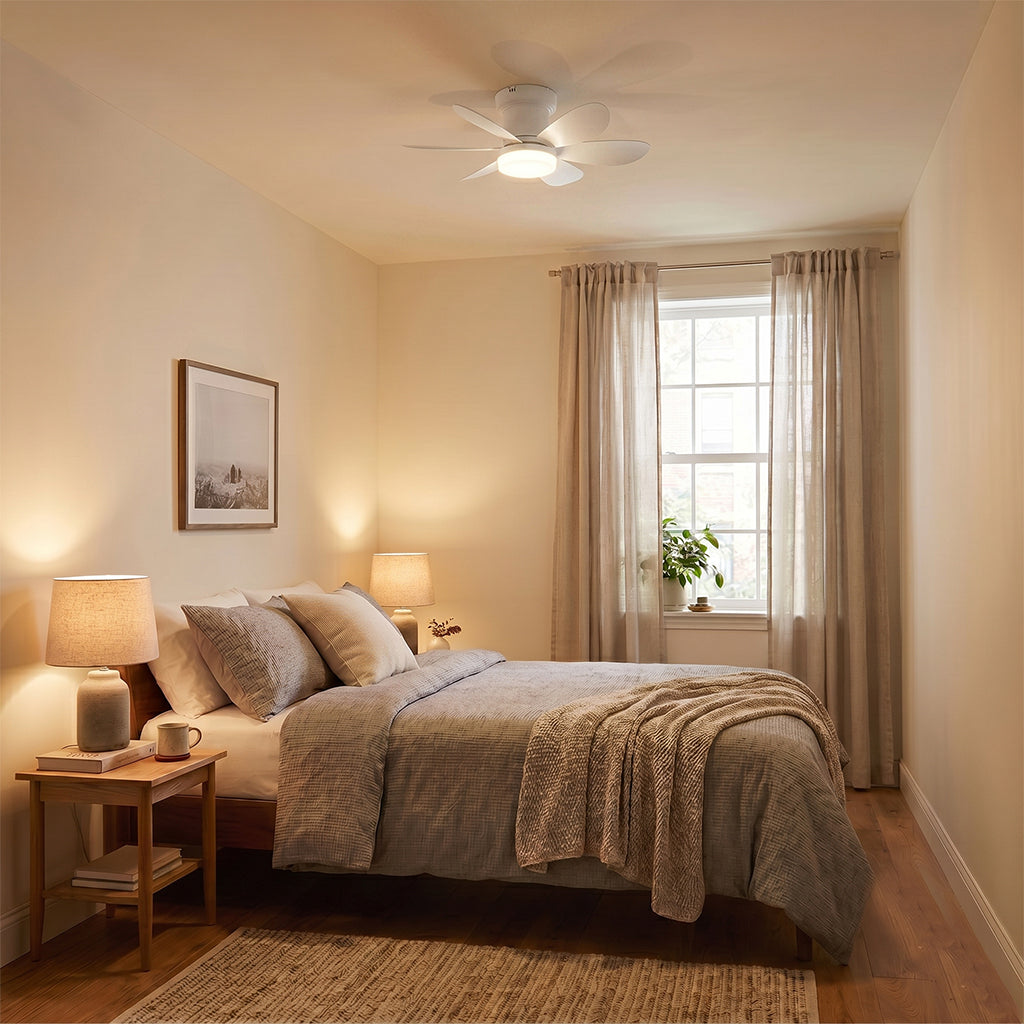 Red Deco Mistral ventilateur plafond LED blanc 52cm