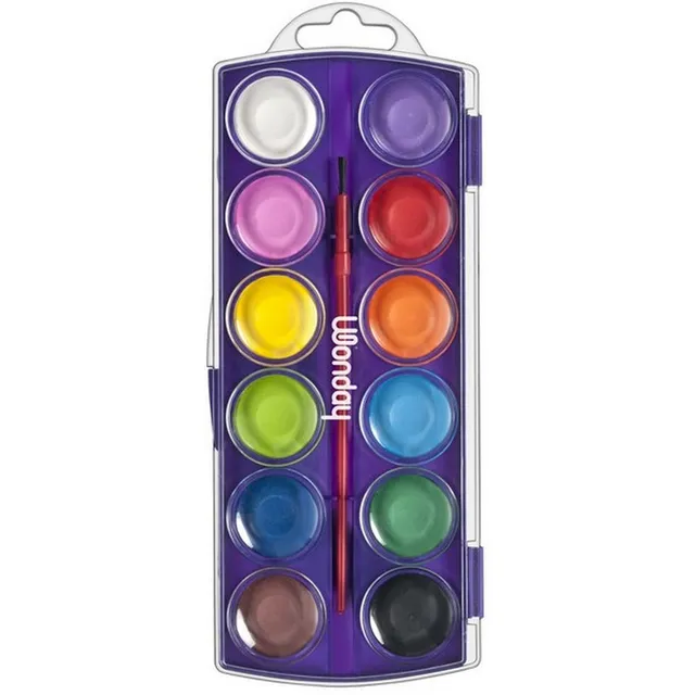 Safe Tool Activités créatives 12 pastilles gouache + pinceau
