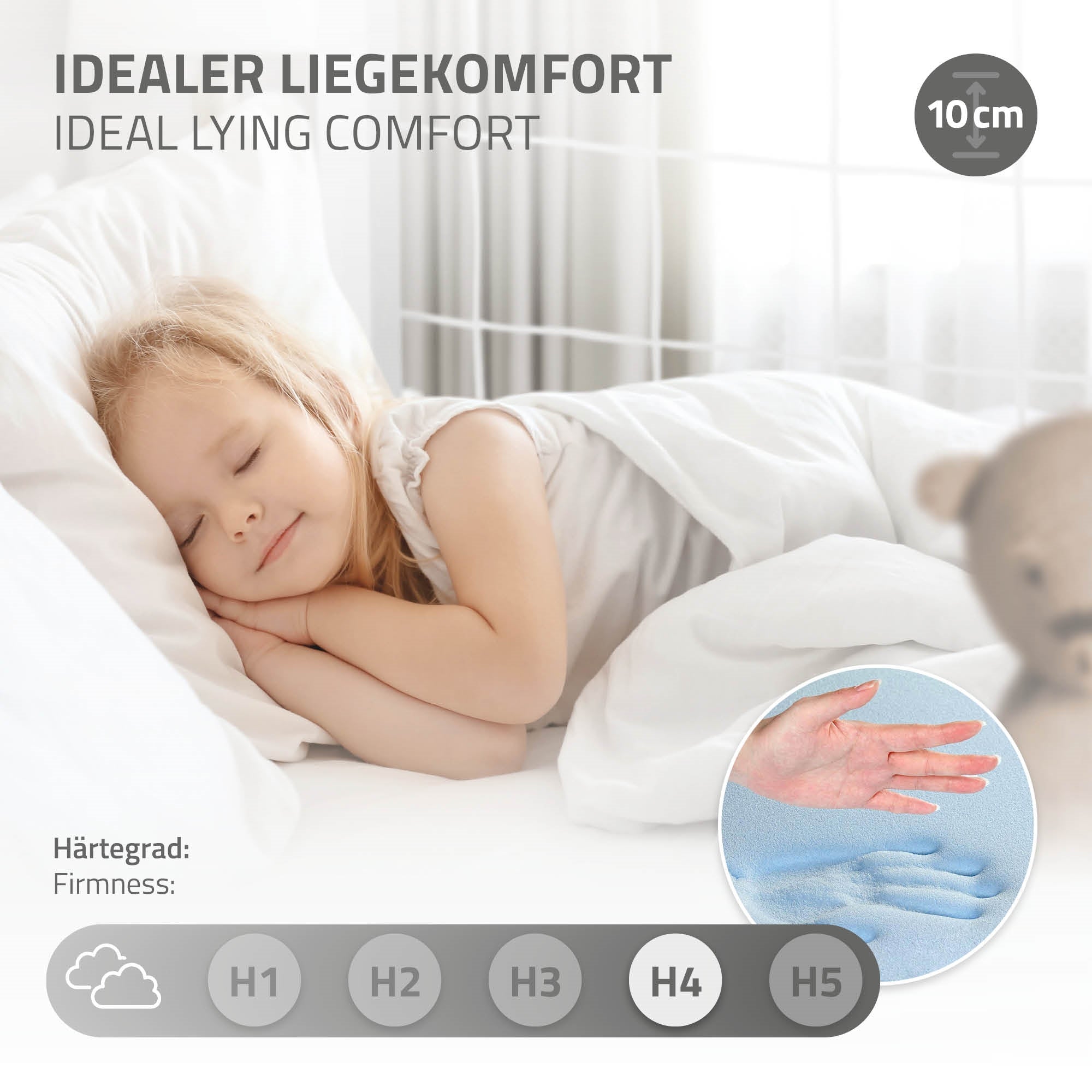 ECD Germany lit enfant but foot 90x200 blanc + matelas
