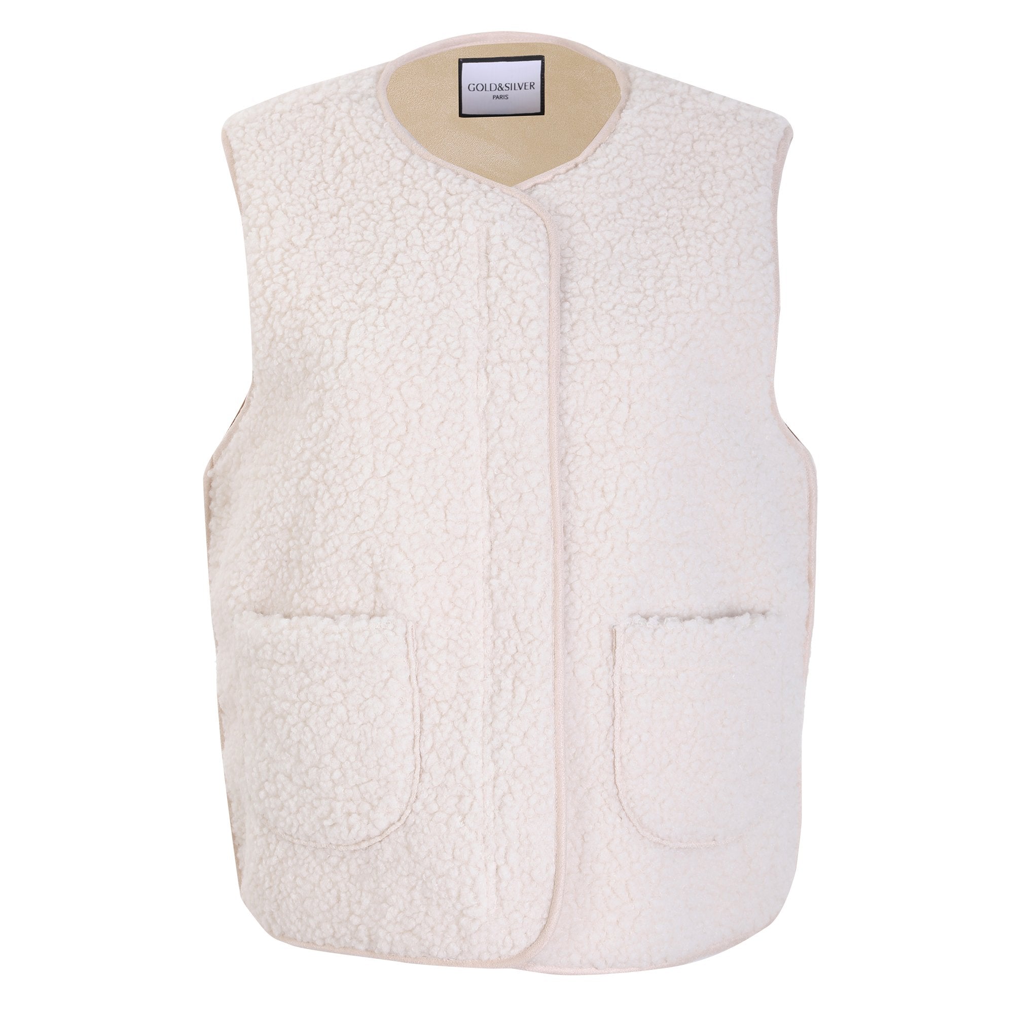 Stokomani Mode Veste sans manches beige femme légère
