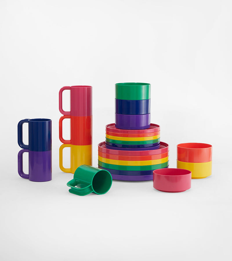 Heller Max set 6 bols rainbow vaisselle couleur