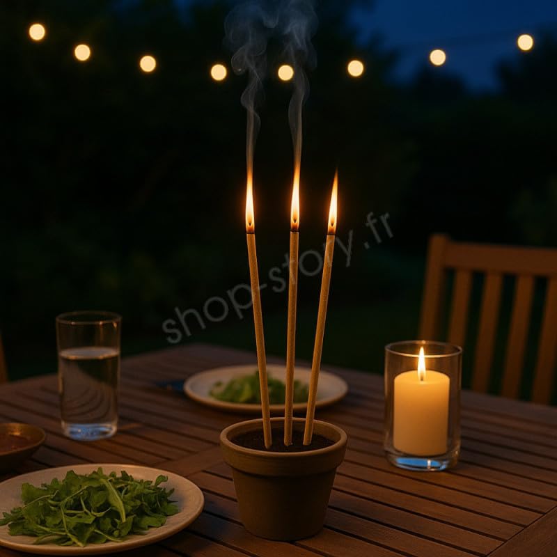 Shop-Story Maison encens géant citronnelle 60 bâtons 40 cm anti-moustique
