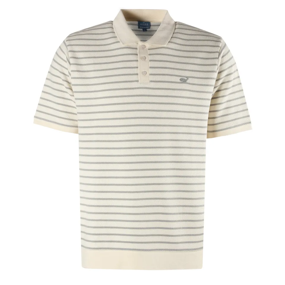 Stokomani Mode polo à rayures beige taille M homme
