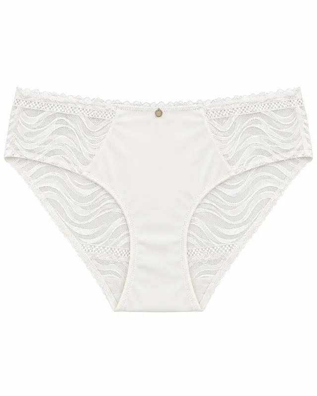 Bella Diva culotte dentelle zébrée blanche 40/42