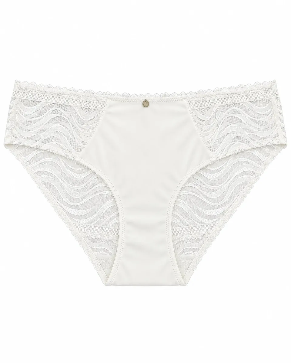 Bella Diva culotte dentelle zébrée blanche 40/42