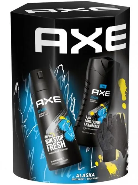 Alaska coffret homme déodorant 150ml + gel douche 250ml gants