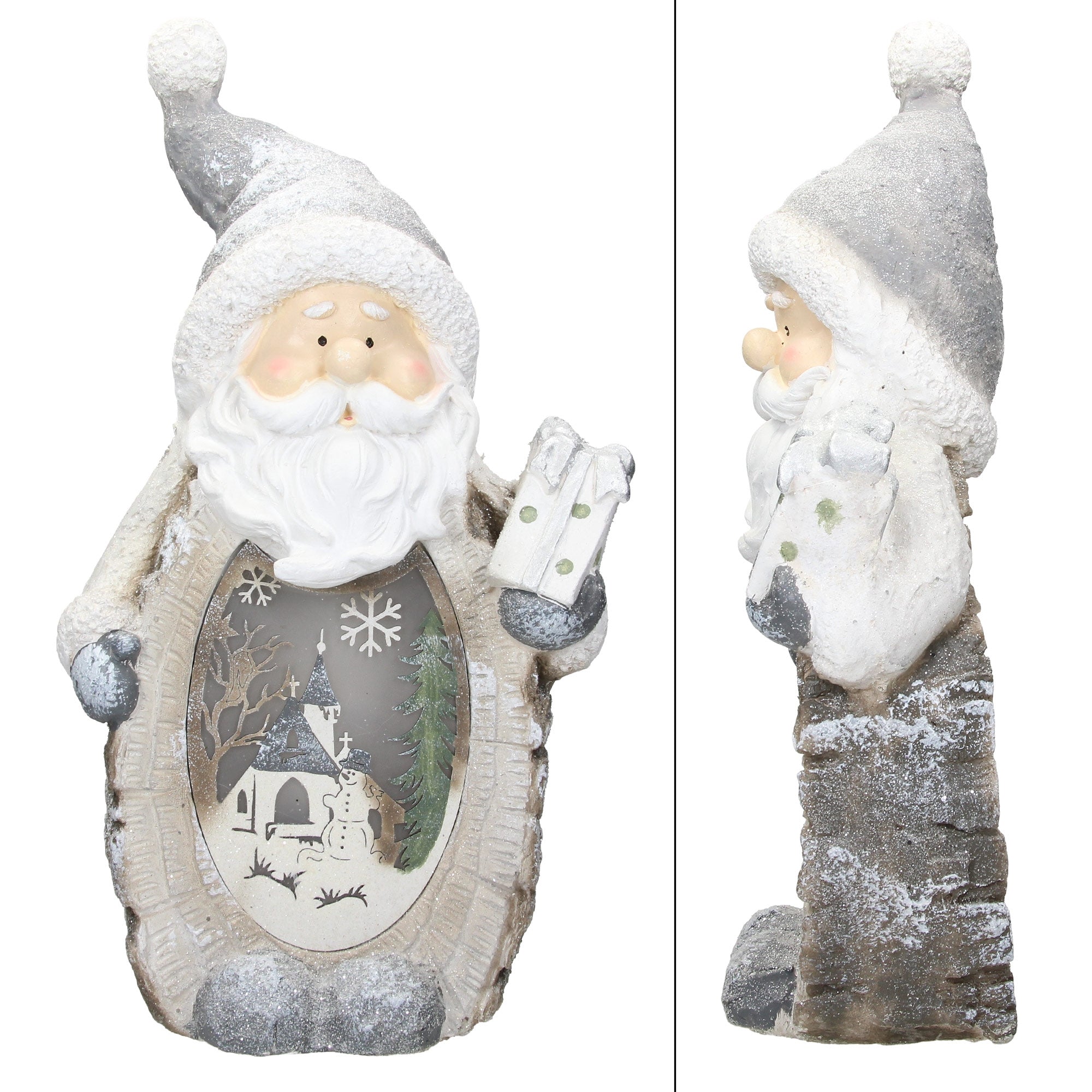 ECD Germany Père Noël LED 52 cm polyrésine lumineux