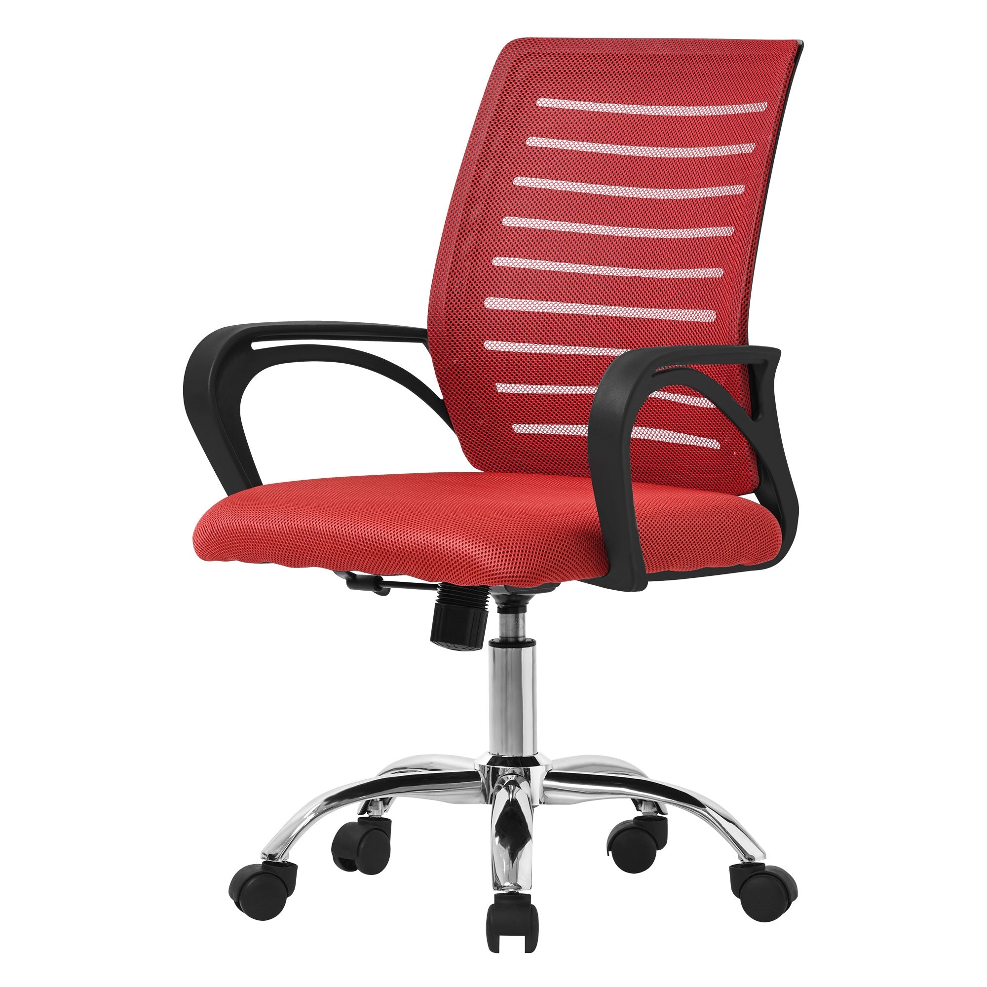 ECD Germany ML-Design chaise bureau ergonomique noir à roulettes