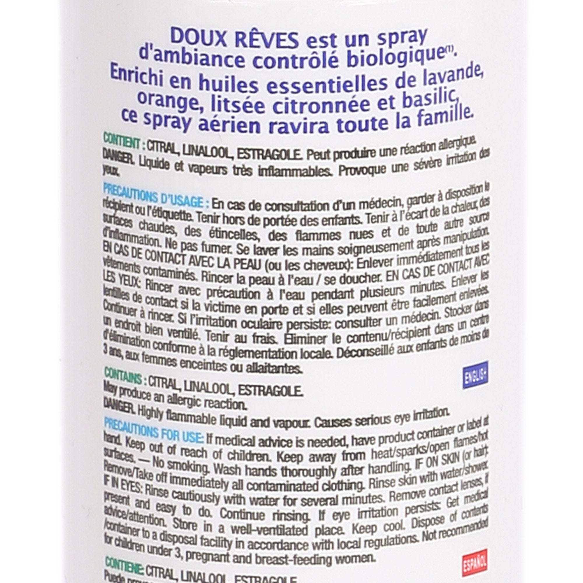 Spray aérien pièces à vivre 15 huiles essentielles naturel