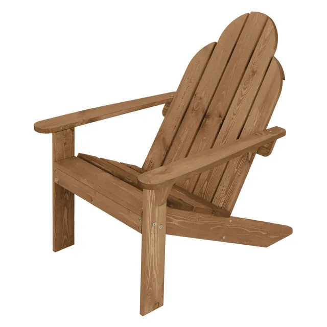 ECD Germany Garten fauteuil Adirondack bois marron 1 pièce