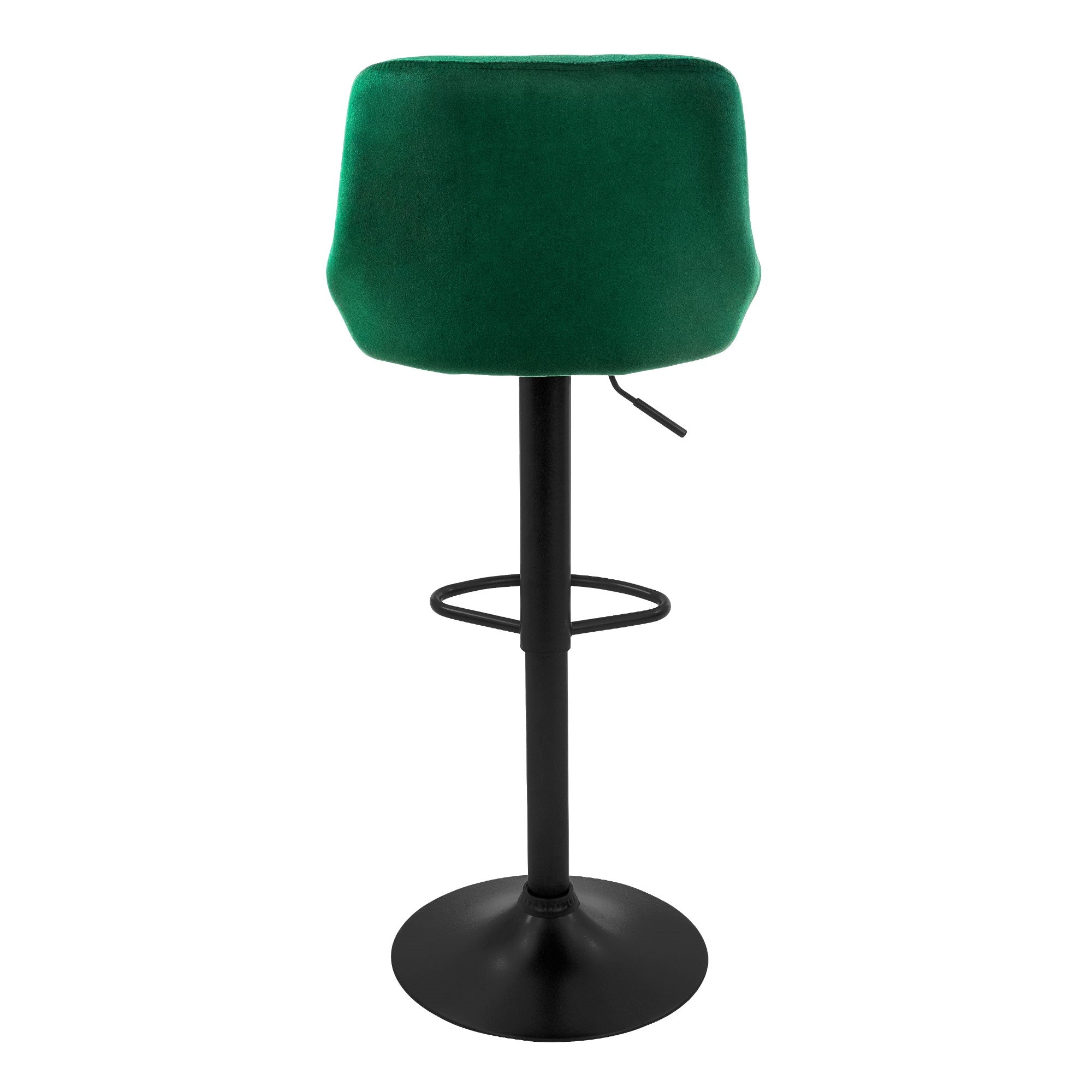 ECD Germany Möbel Lot 2 tabourets bar velours vert dossier 62-82 cm