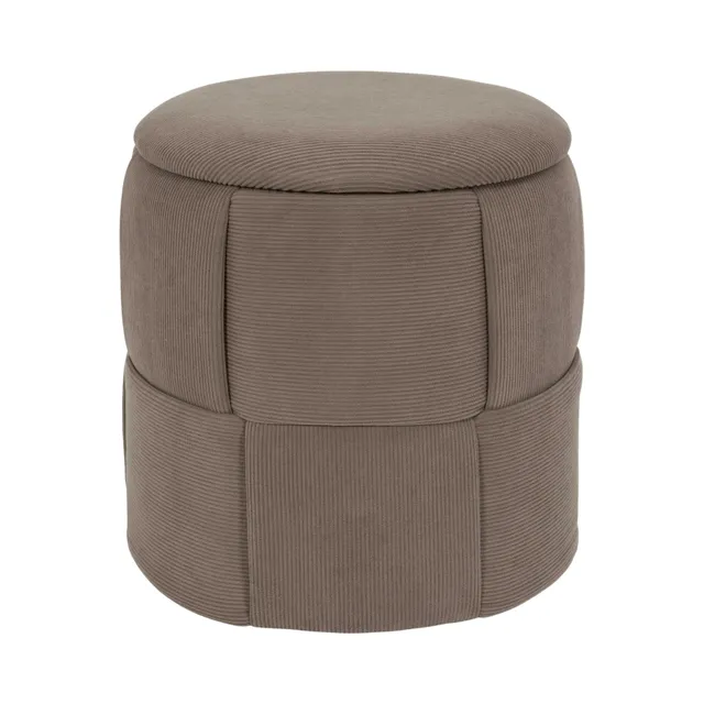Home Deco Factory Jules pouf rangement taupe tressé