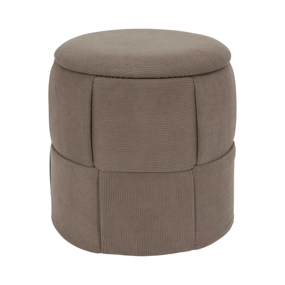 Home Deco Factory Jules pouf rangement taupe tressé