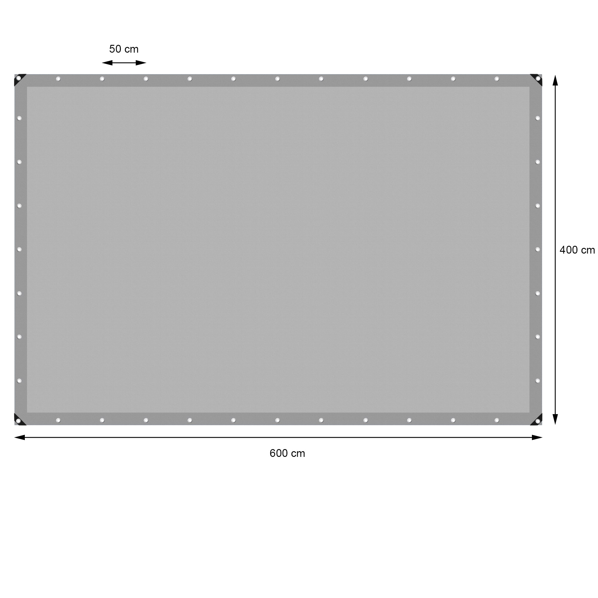 ECD Germany bâche protection 4x6 m grise 260g/m²
