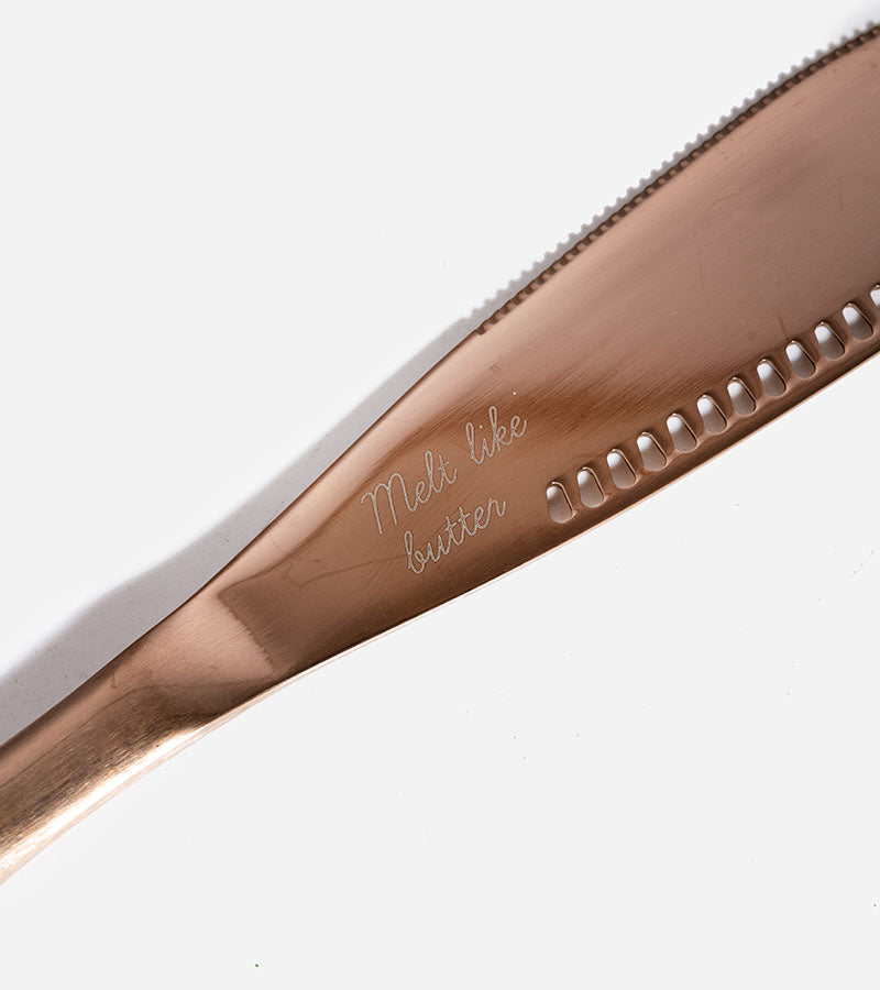 L'avant gardiste Couteau à beurre facile à tartiner rose gold