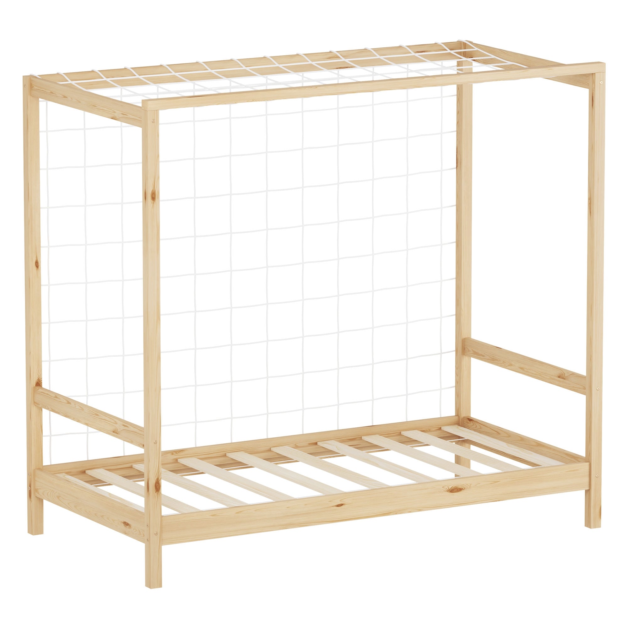 ML-Design lit enfant but de foot pin naturel 90x200 cm sommier