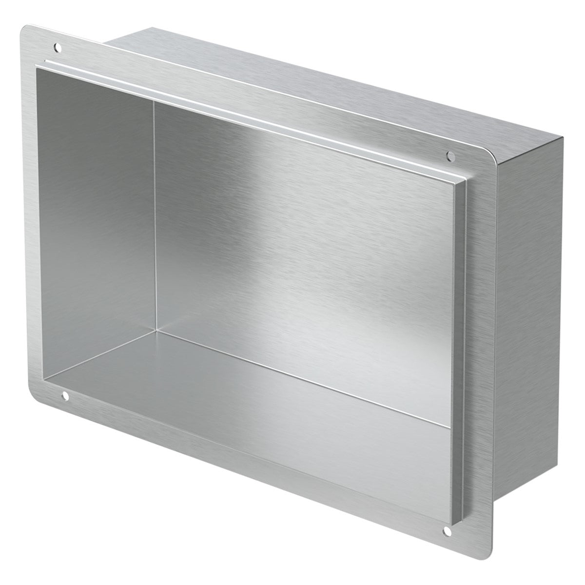 ECD Germany LuxeBath niche douche inox noire 30x30x10 cm