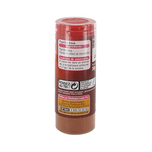 Leader Price paprika moulu doux épice 30g goût doux