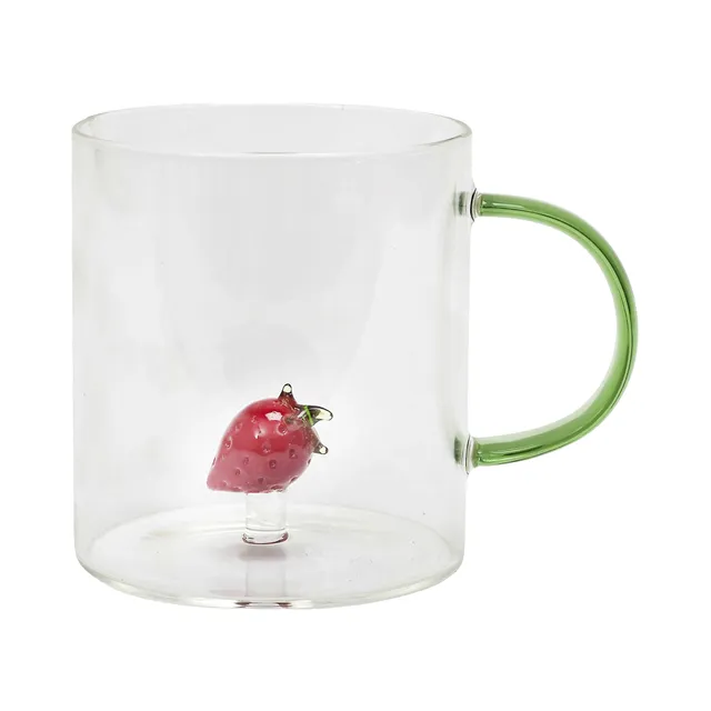Stokomani Maison mug verre figurine fruit 30 cl