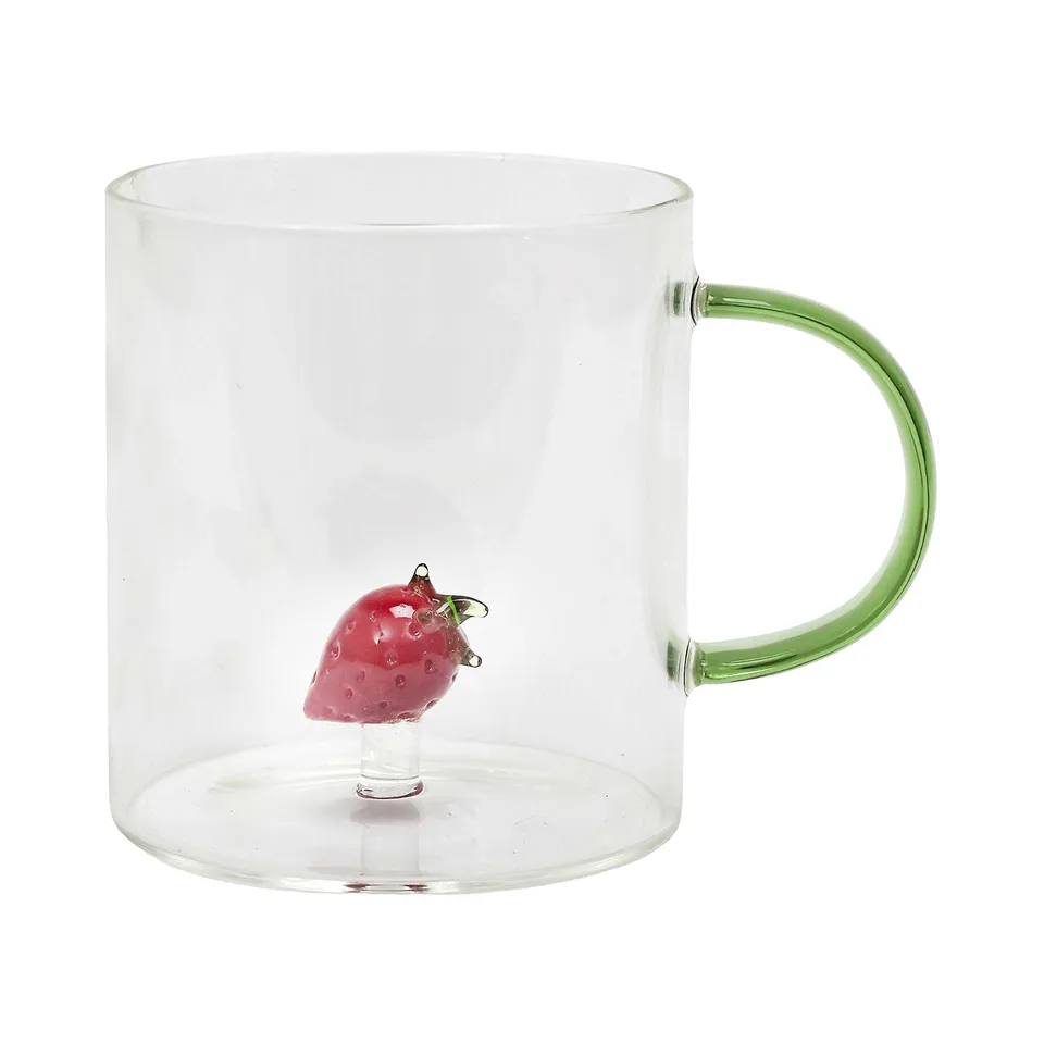 Stokomani Maison mug verre figurine fruit 30 cl