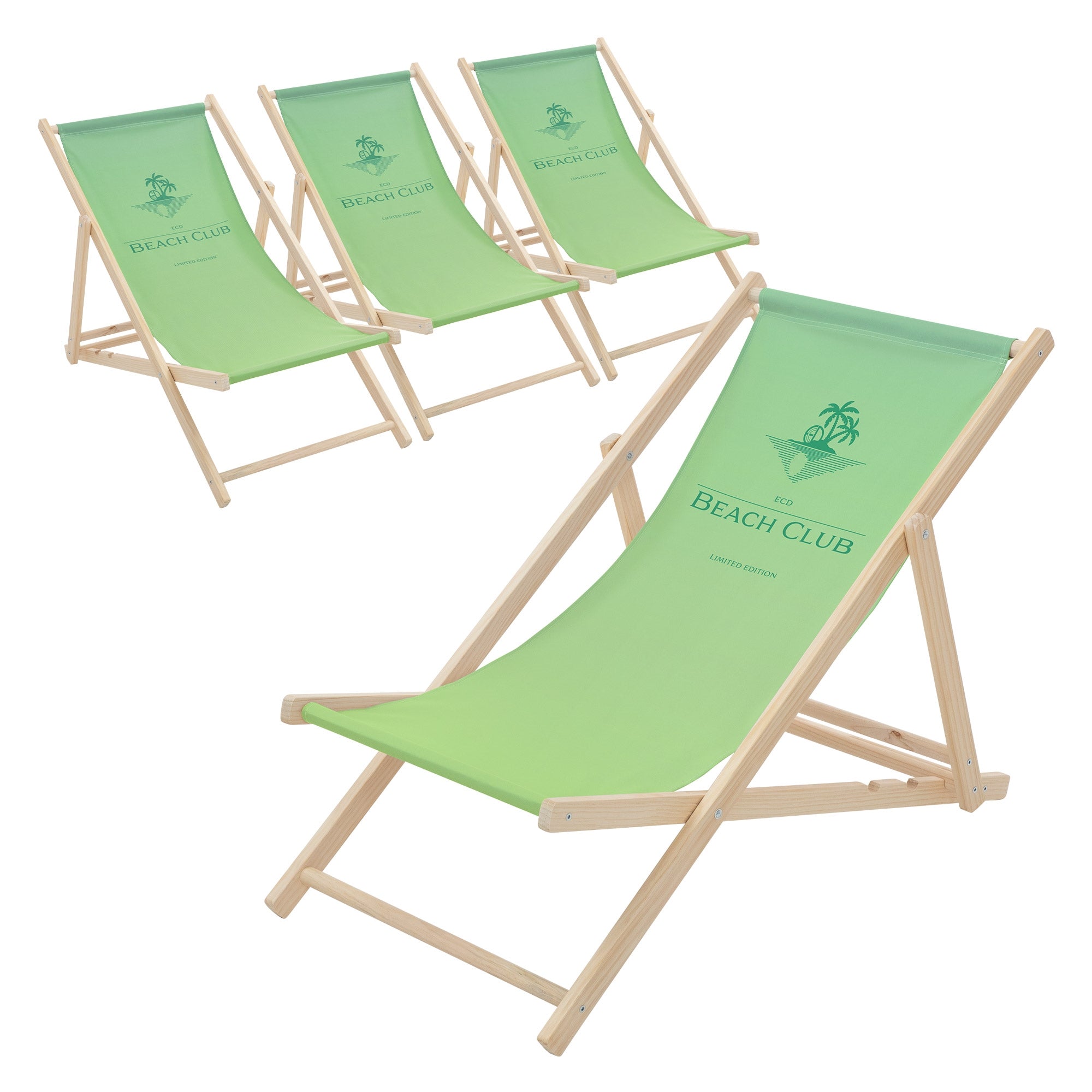 ECD Germany Sport transat jardin bois pliant motif floral