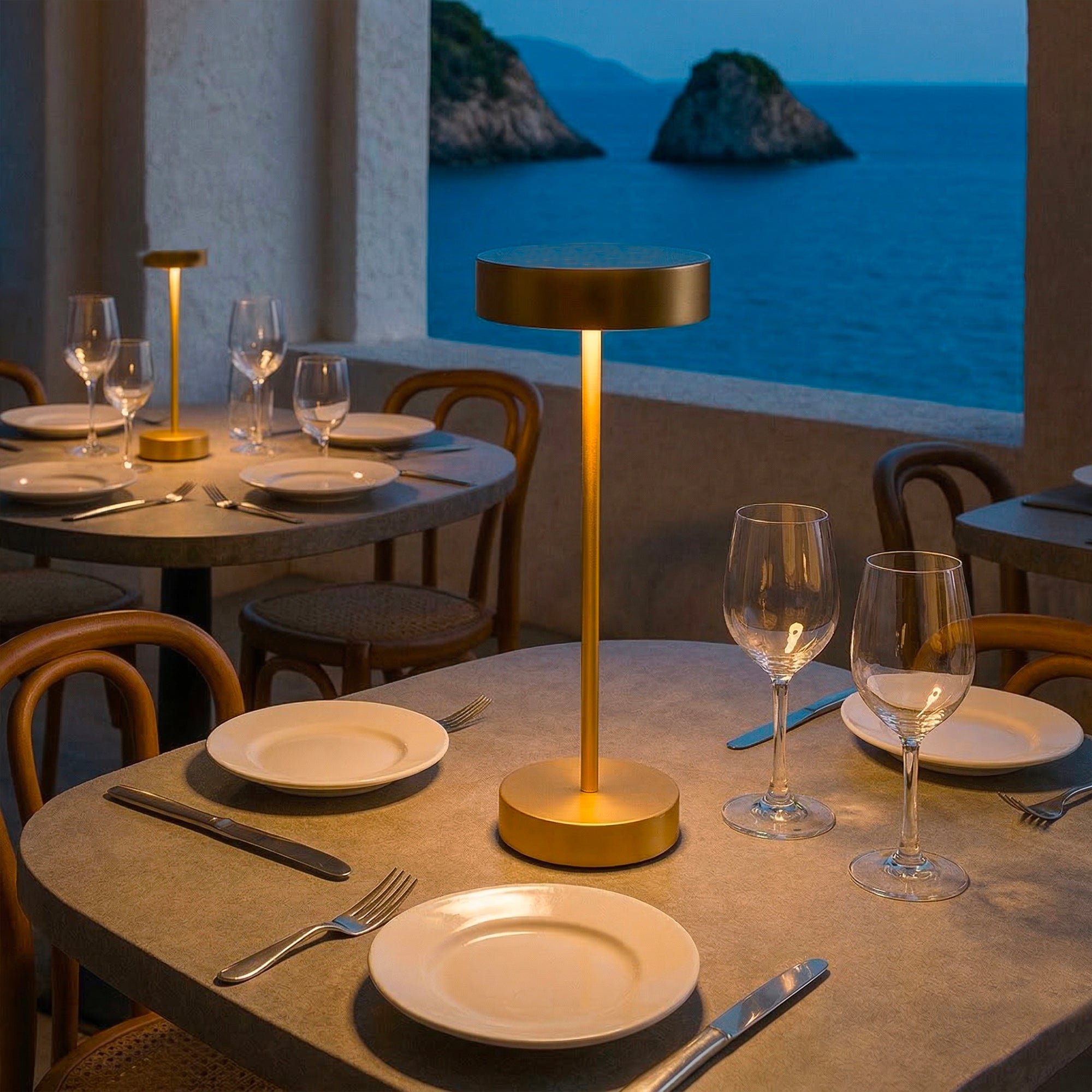 Red Deco Sandy Gold lampe table sans fil H33cm dorée