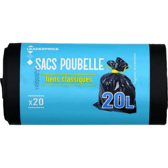 Leader Price Produits ménagers sacs poubelle 20L x20