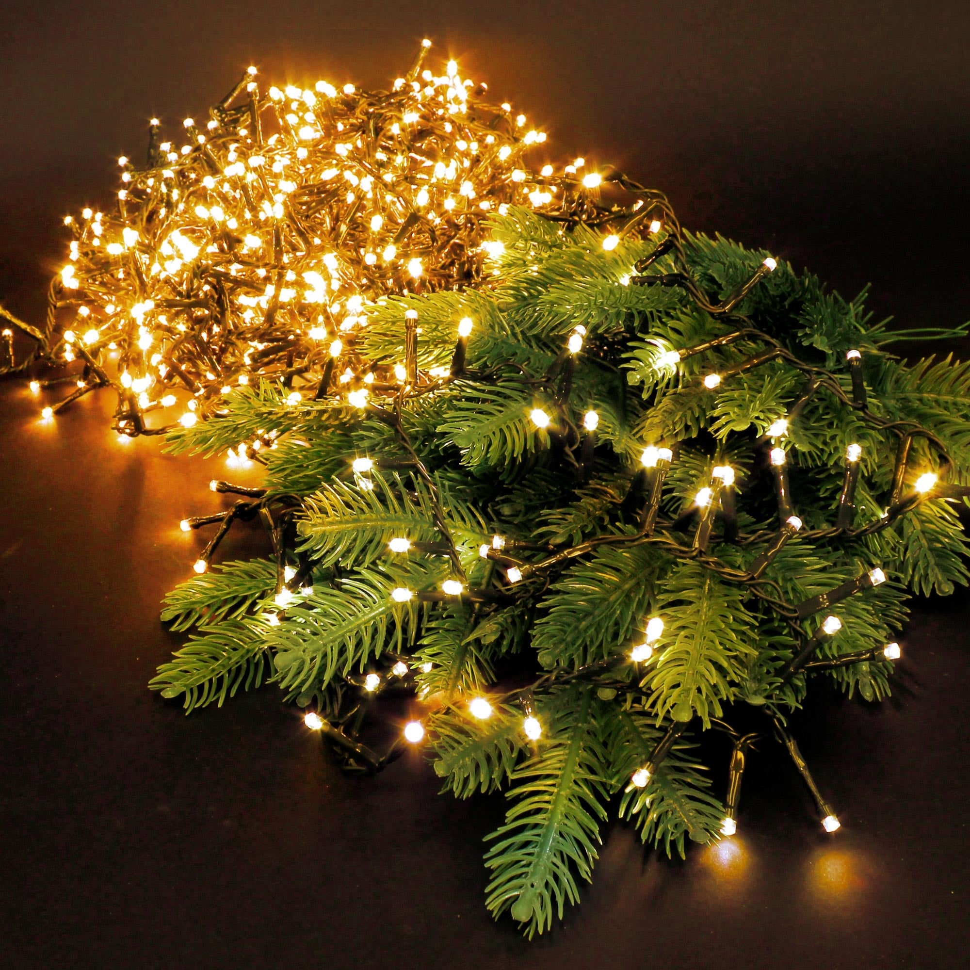ECD Germany Haus Wohnen guirlande lumineuse LED blanc chaud cluster