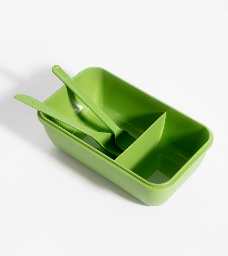 L'avant gardiste Bon appétit lunch box 1100 ml paille de blé + couverts
