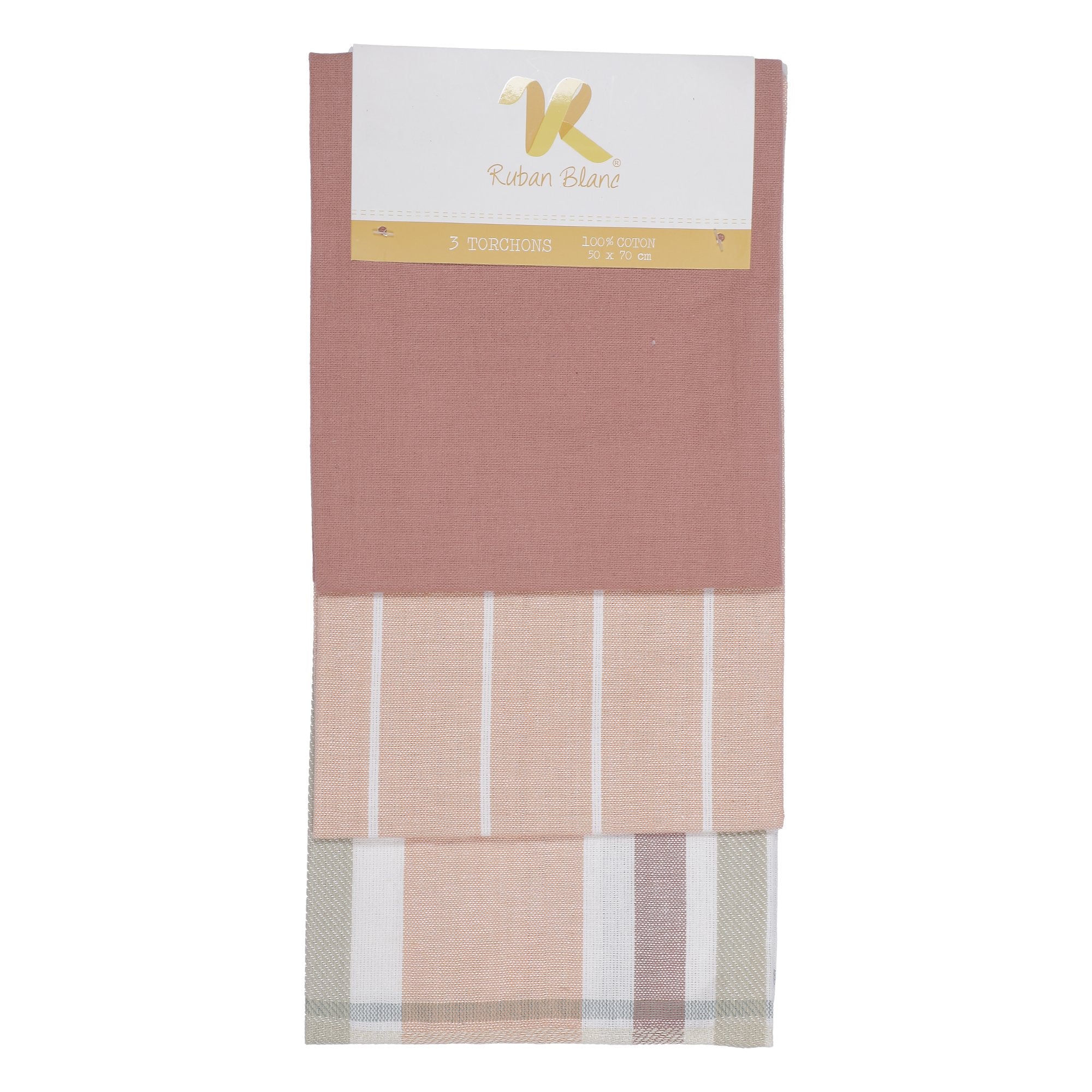 Stokomani Maison 3 torchons cuisine imprimés Noir coton