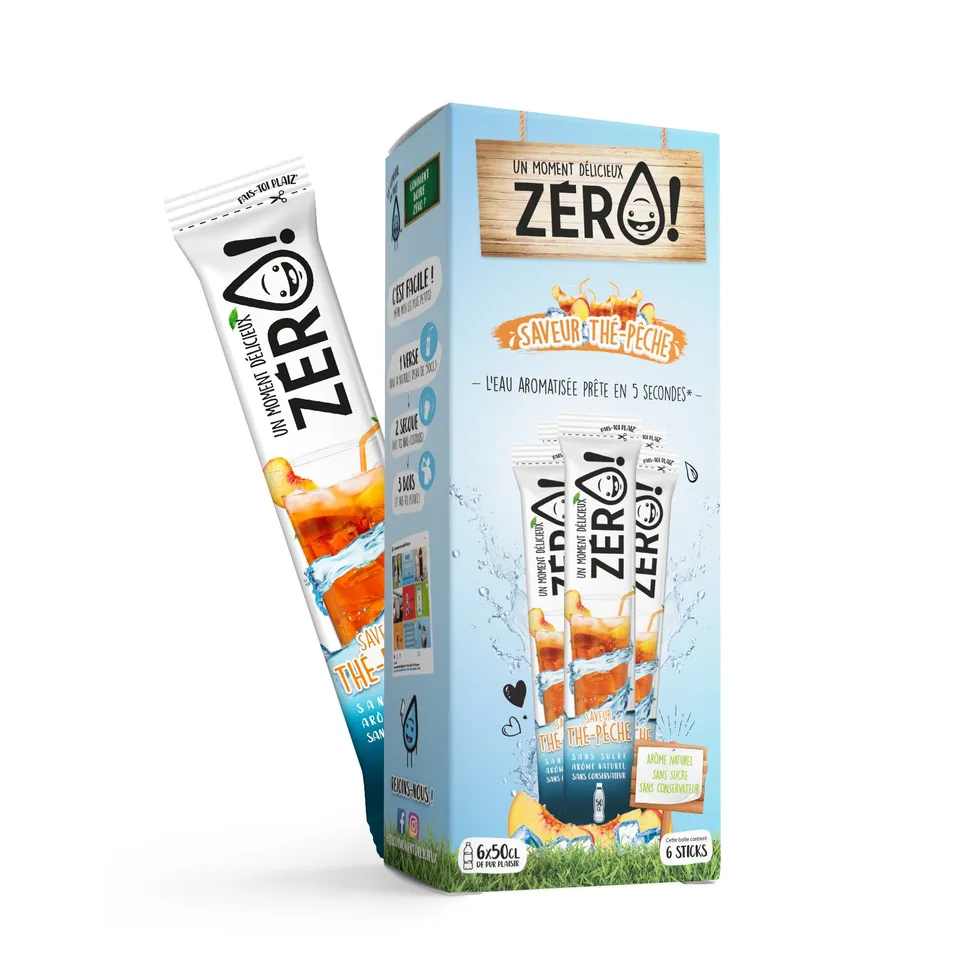 Stokomani 6 sticks saveur the peche boisson instantanee peche