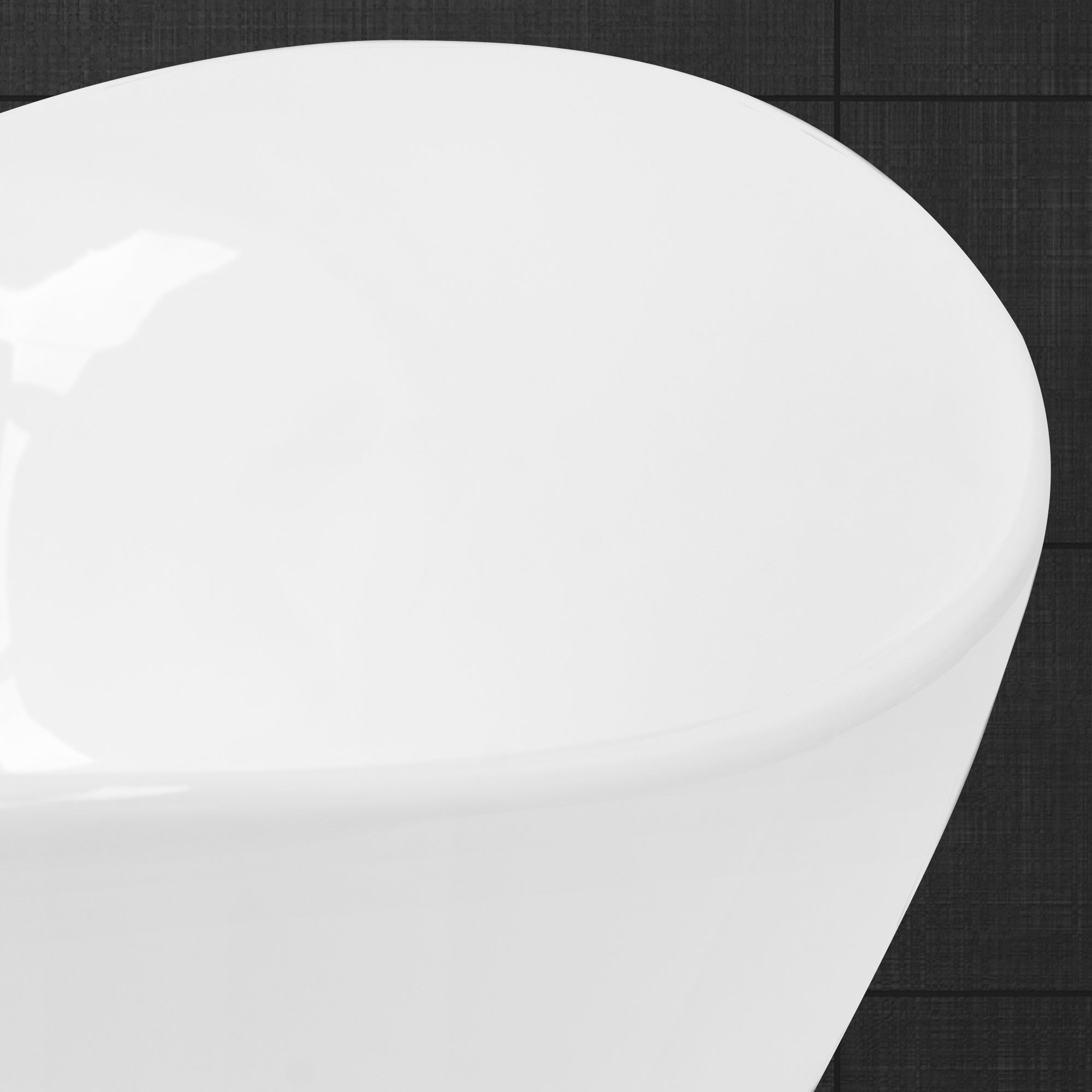 ECD Germany Sanitär Vasque Ovale 59 cm Blanc Céramique