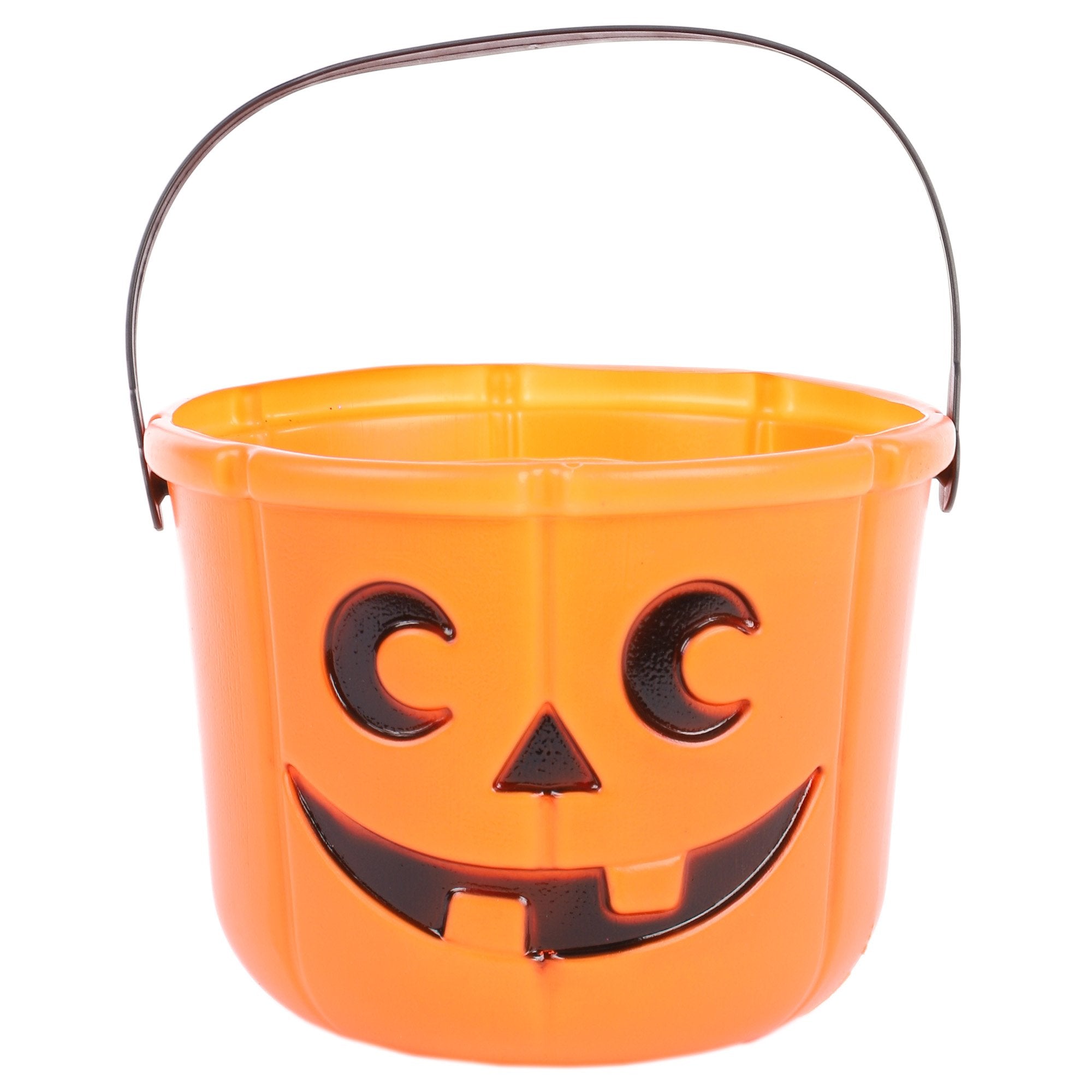 Seau citrouille Halloween panier bonbons plastique
