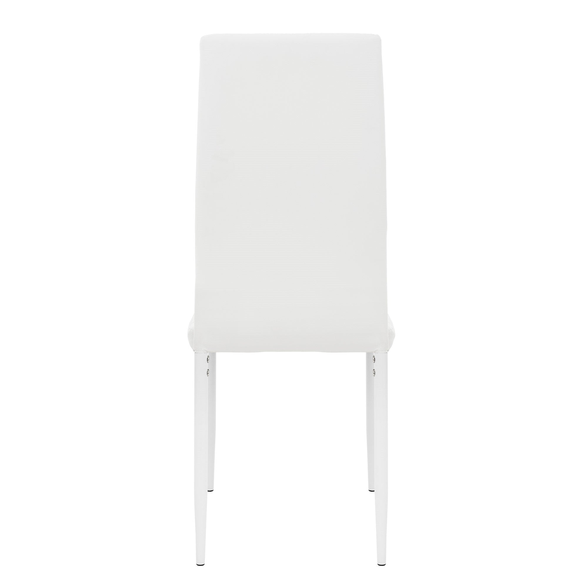 ECD Germany ML-Design Ensemble Table Verre + 4 Chaises Noires