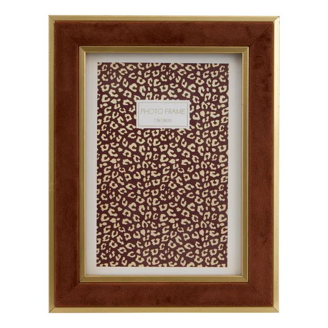 Atmosphera cadre photo léopard 13x18 cm verre MDF