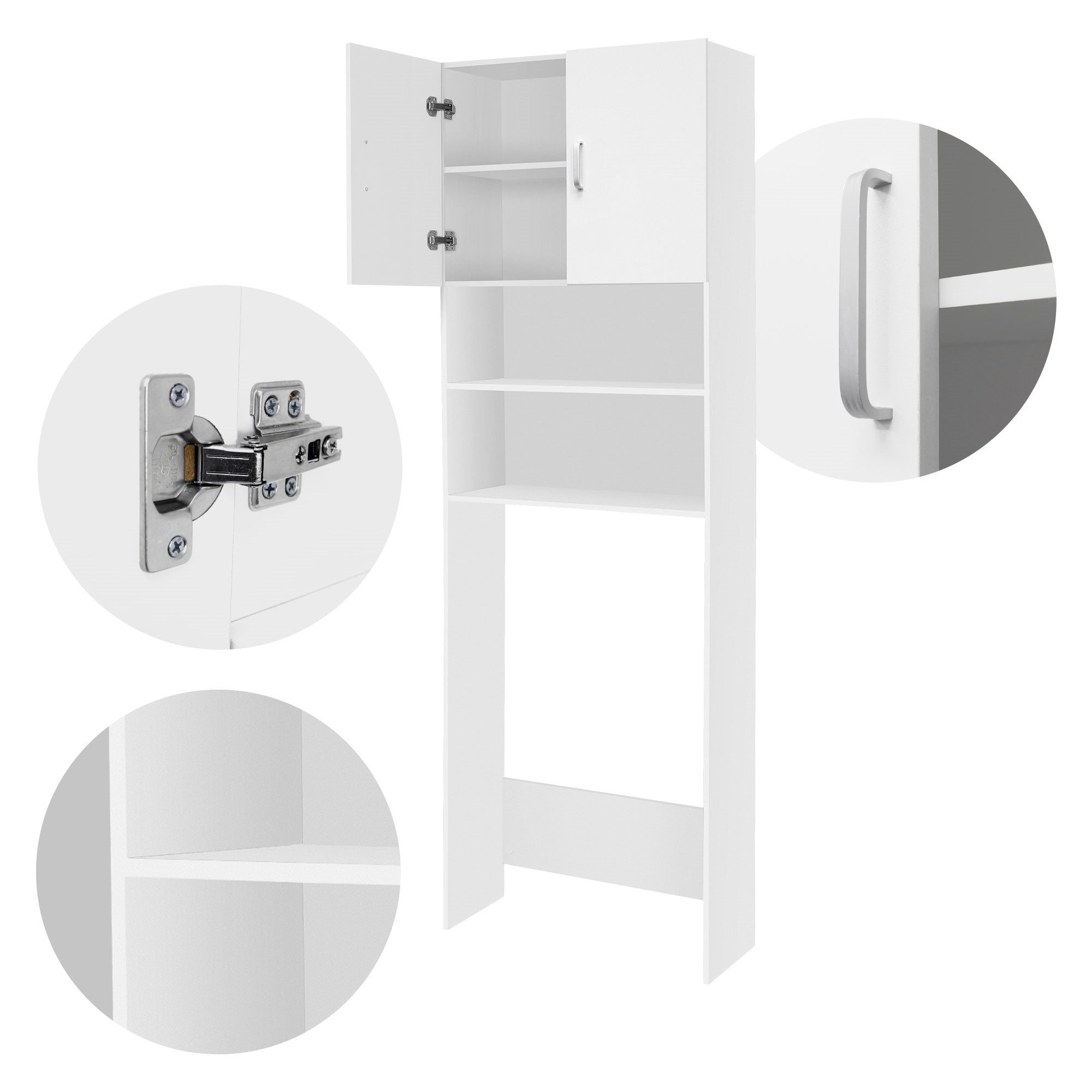 ECD Germany Möbel meuble lave-linge blanc 190x63 cm 2 portes