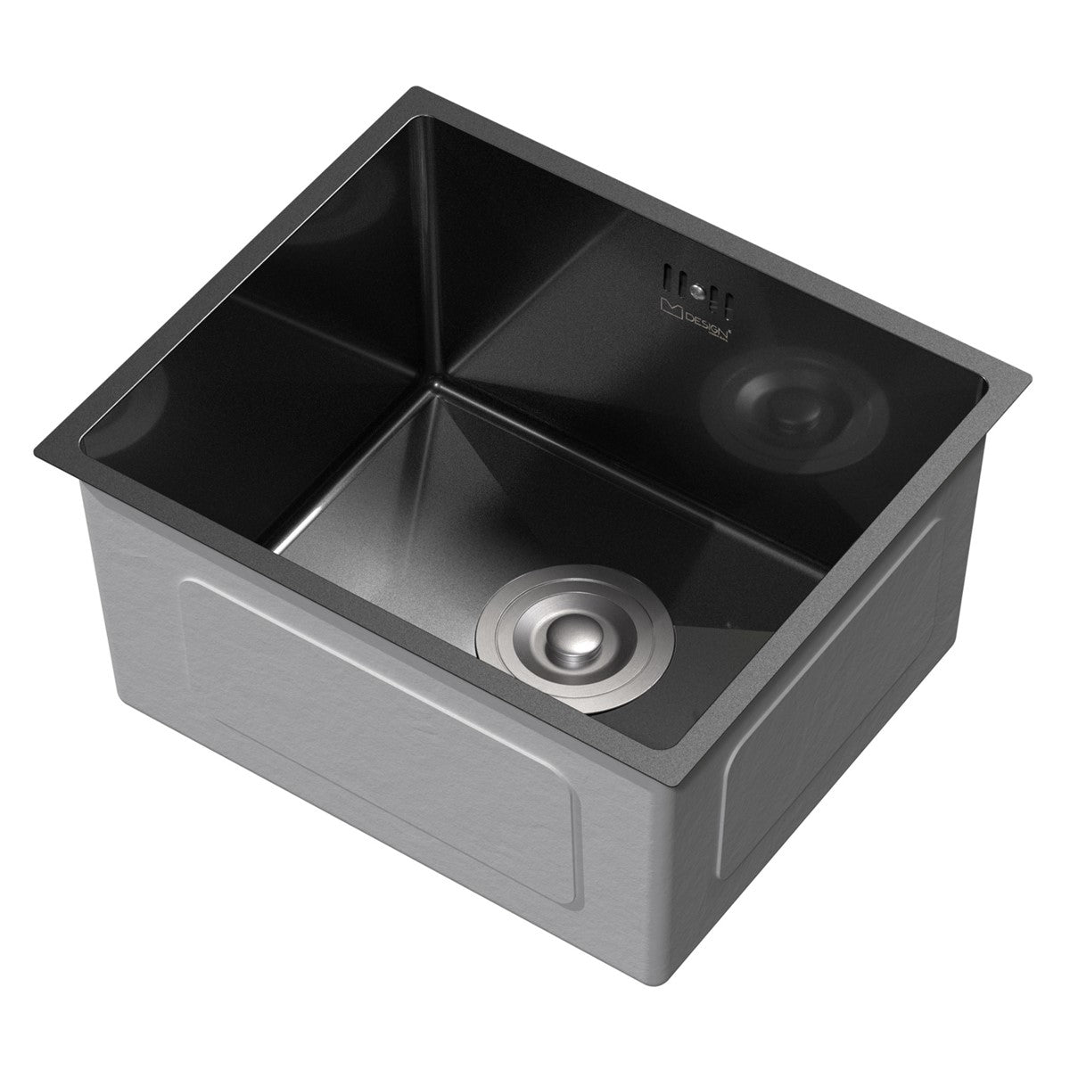 ECD Germany évier encastrable inox anthracite 34x40 cm + bonde