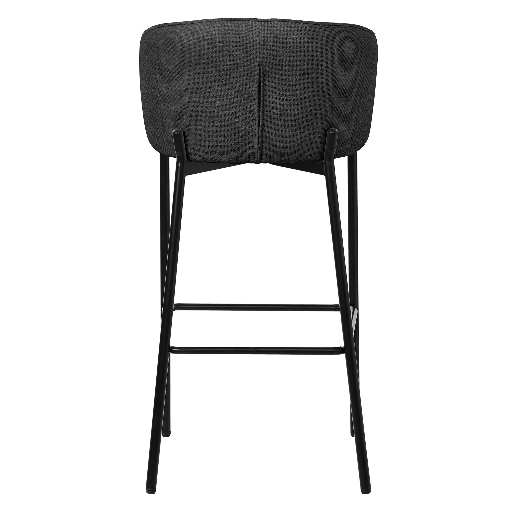 ECD Germany tabouret de bar tissu anthracite lot de 2