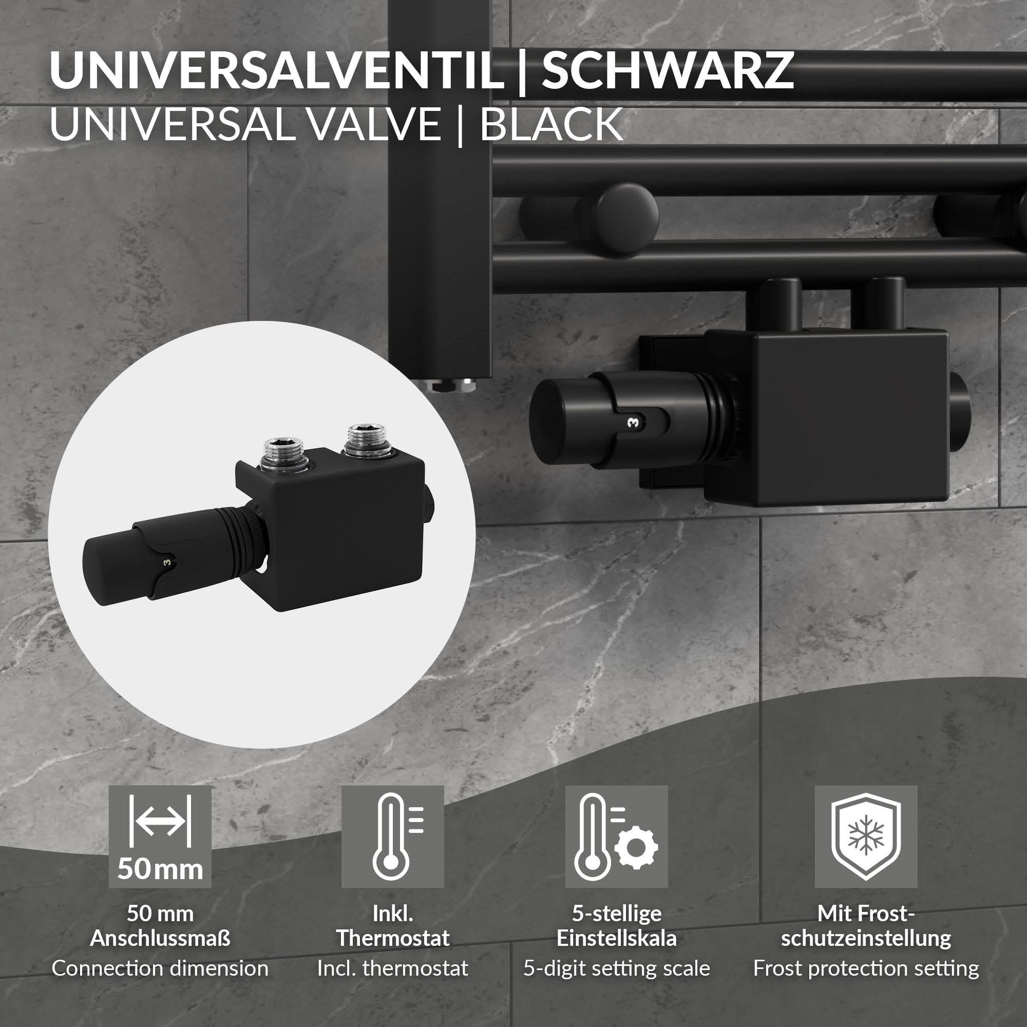 ECD Germany Heizungen kit vanne multiblock noir universel