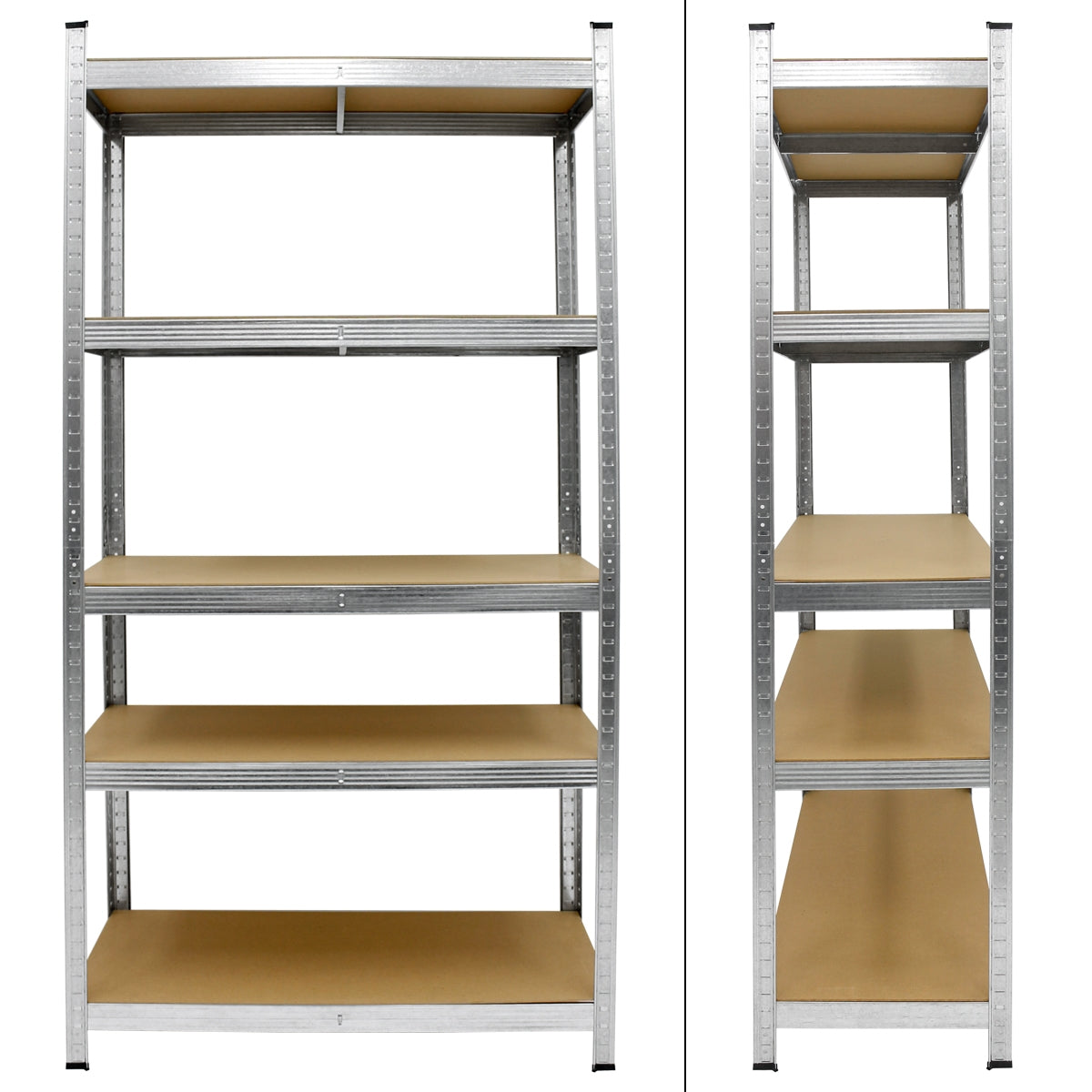 ECD Germany 180x90x40 cm étagère charge lourde argent lot de 2
