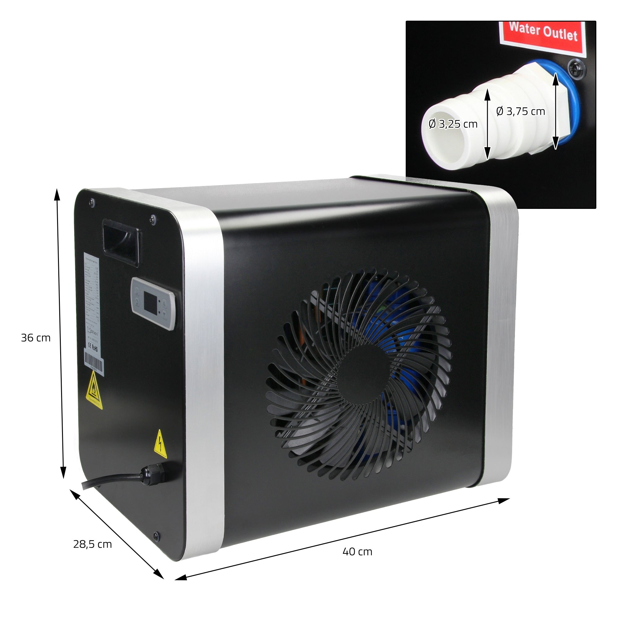 ECD Germany Garten pompe chaleur piscine 3kW 20000L